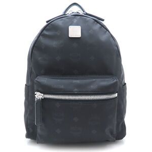 MCM MUK7ADT11BK001 Backpack, Nylon and Leather, Black, Women's, 352963